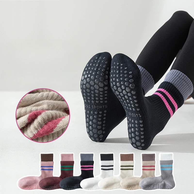 Medias Para Pilates Y Yoga - Yoga Socks Women Cotton Knitted Indoor